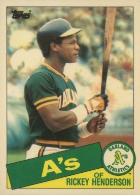 1985 Topps Tiffany Rickey Henderson #115 Baseball Card