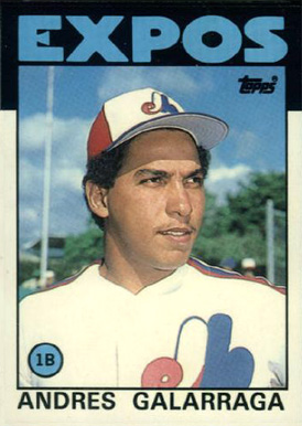 1986 Topps Traded Tiffany Andres Galarraga #40T Baseball Card