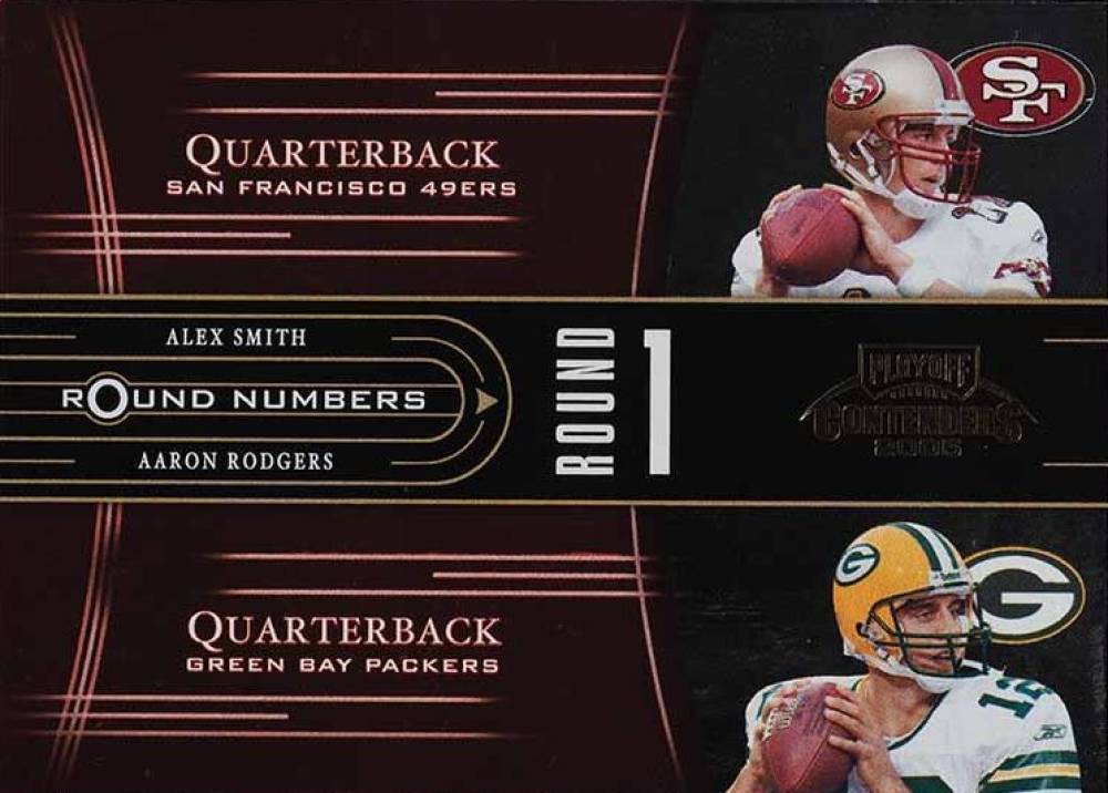2005 Playoff Contenders Round Numbers Aaron Rodgers/Alex Smith #RN-1 Football Card