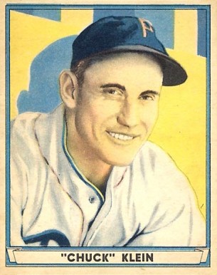 1941 Play Ball "Chuck" Klein #60 Baseball Card