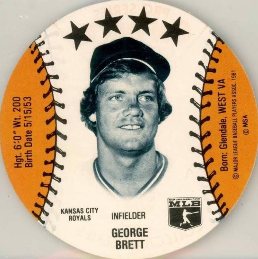 1982 On Deck Cookies Discs  George Brett # Baseball Card