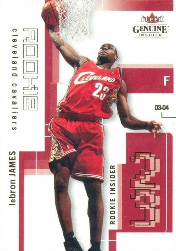 2003 Fleer Genuine Insider LeBron James #104 Basketball Card