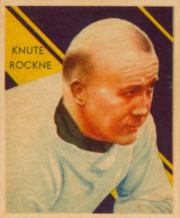 1935 National Chicle Knute Rockne #9 Football Card
