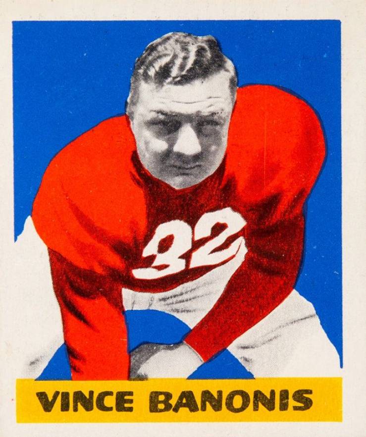 1948 Leaf Vince Banonis #8 Football Card