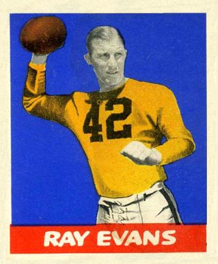 1948 Leaf Ray Evans #72 Football Card