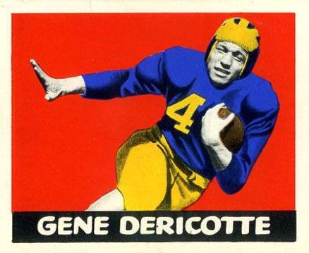 1948 Leaf Gene Derricotte #62 Football Card