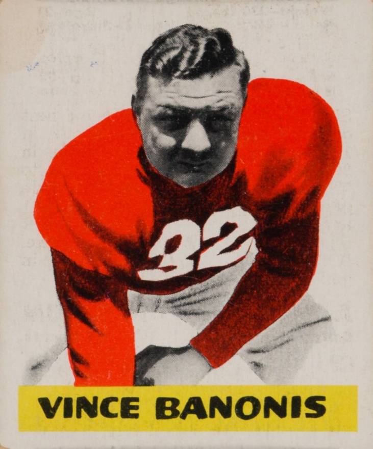 1948 Leaf Vince Banonis #8 Football Card