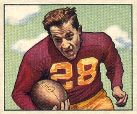 1950 Bowman Frank Spaniel #102 Football Card