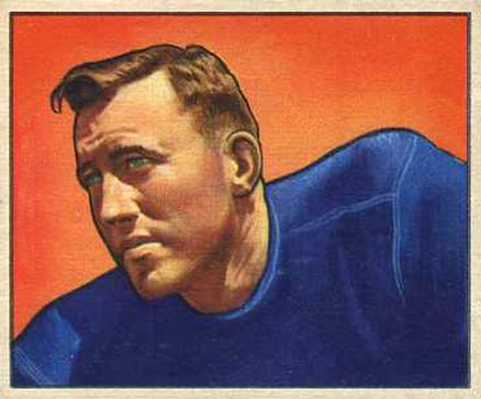 1950 Bowman Barney Poole #84 Football Card