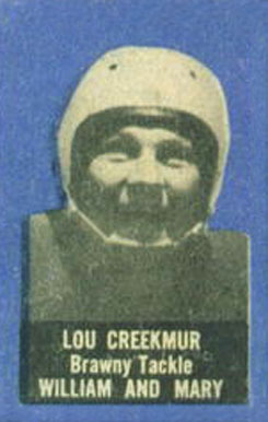 1950 Topps Felt Backs Lou Creekmur # Football Card