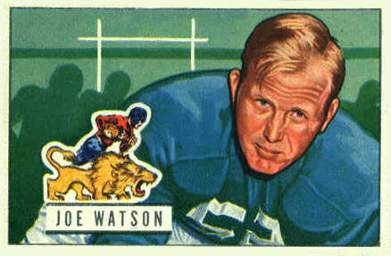 1951 Bowman Joe Watson #133 Football Card