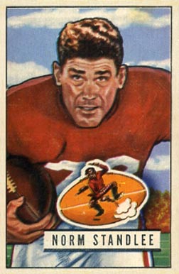 1951 Bowman Noem Standlee #141 Football Card