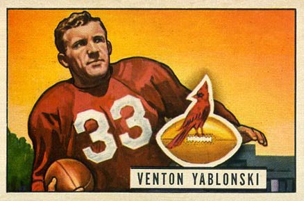 1951 Bowman Ventan Yablonski #138 Football Card