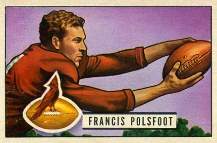 1951 Bowman Francis Polsfoot #136 Football Card