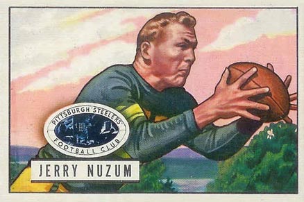 1951 Bowman Jerry Nuzum #129 Football Card