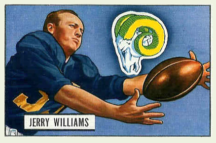 1951 Bowman Jerry Williams #114 Football Card