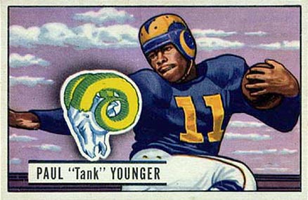 1951 Bowman Paul "Tank" Younger #112 Football Card