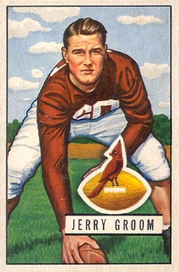 1951 Bowman Jerry Groom #99 Football Card