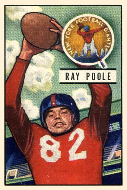 1951 Bowman Ray Poole #93 Football Card
