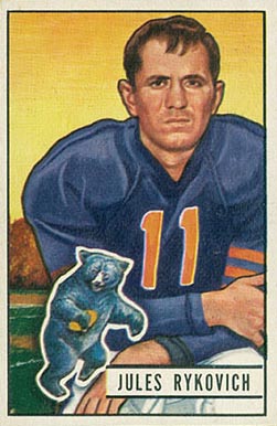 1951 Bowman Jules Rykovich #85 Football Card