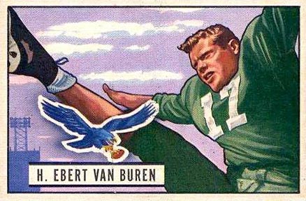 1951 Bowman H. Ebert Van Buren #84 Football Card