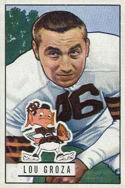 1951 Bowman Lou Groza #75 Football Card