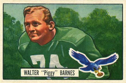 1951 Bowman Walter "Piggy" Barnes #48 Football Card