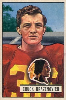 1951 Bowman Chuck Drazenovich #35 Football Card