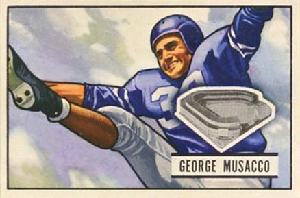 1951 Bowman George Musacco #7 Football Card