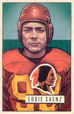 1951 Bowman Eddie Saenz #142 Football Card