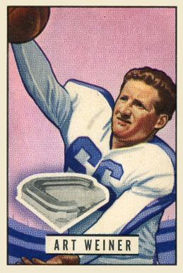 1951 Bowman Art Weiner #80 Football Card