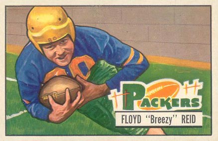 1951 Bowman Floyd "Breezy" Reid #52 Football Card