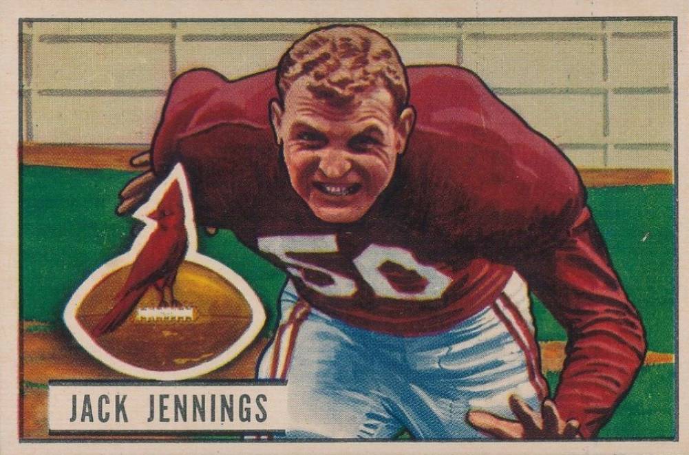 1951 Bowman Jack Jennings #98 Football Card