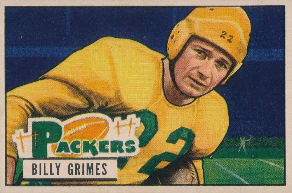 1951 Bowman Billy Grimes #53 Football Card