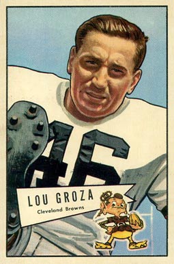 1952 Bowman Large Lou Groza #105 Football Card