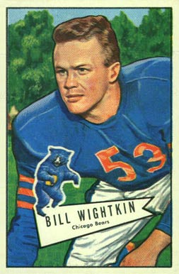 1952 Bowman Large Bill Wightkin #96 Football Card