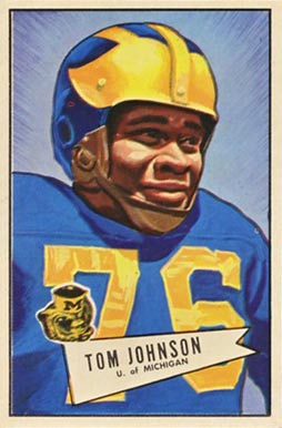 1952 Bowman Large Tom Johnson #90 Football Card