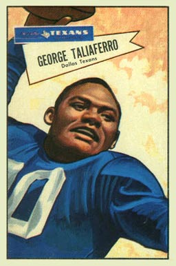1952 Bowman Large George Taliaferro #89 Football Card