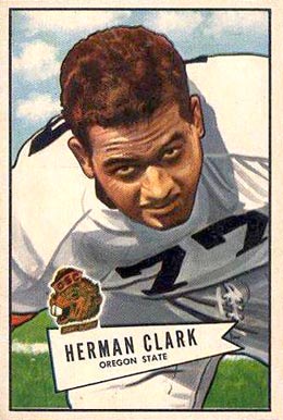 1952 Bowman Large Herman Clark #76 Football Card