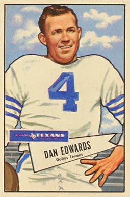 1952 Bowman Large Dan Edwards #77 Football Card