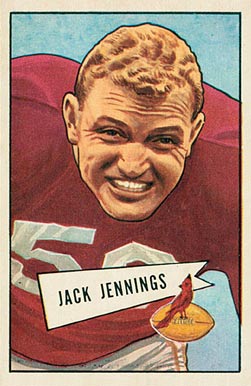 1952 Bowman Large Jack Jennings #59 Football Card