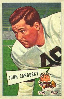 1952 Bowman Large John Sandusky #50 Football Card
