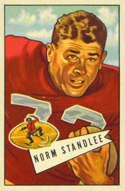 1952 Bowman Large Norm Standlee #42 Football Card