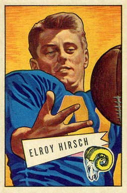 1952 Bowman Large Elroy Hirsch #37 Football Card