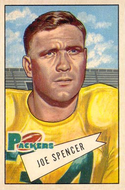 1952 Bowman Large Joe Spencer #9 Football Card