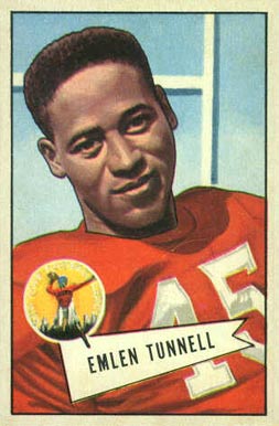 1952 Bowman Large Emlen Tunnell #39 Football Card