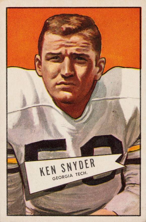 1952 Bowman Large Ken Snyder #22 Football Card
