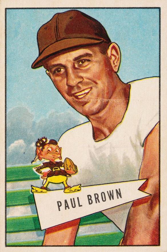 1952 Bowman Large Paul Brown #14 Football Card