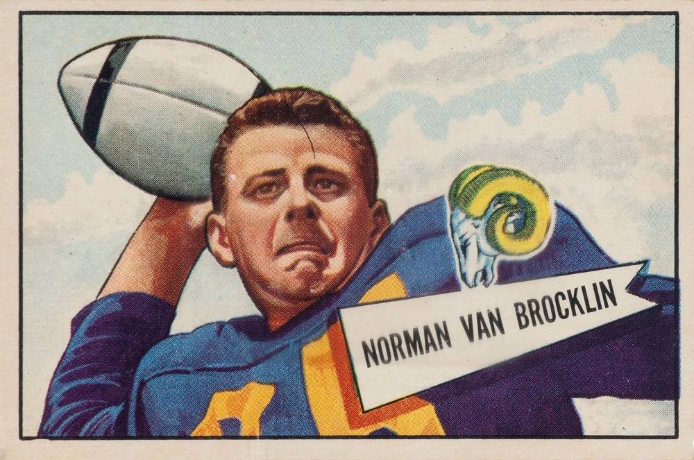 1952 Bowman Large Norm Van Brocklin #1 Football Card