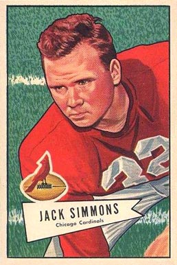1952 Bowman Small Jack Simmons #110 Football Card